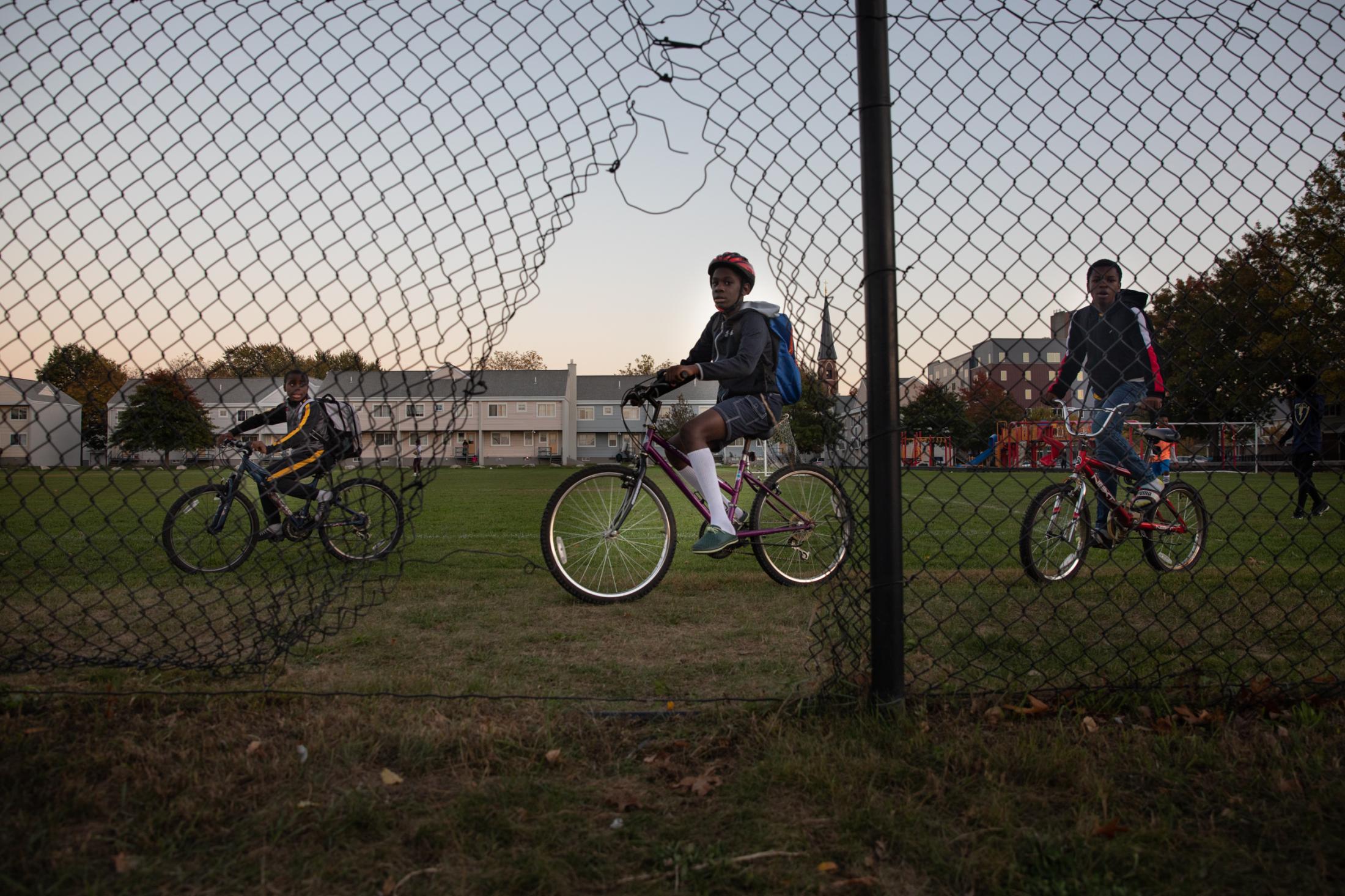 Belonging - A group of kids bike around in Portland, Maine, 2021....