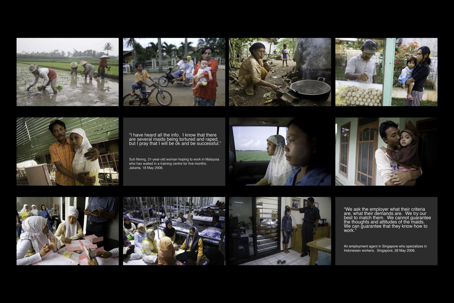 Domestic Maids, Indonesia (2006) Exhibition - Panel from "Disposable People: Contemporary Global...