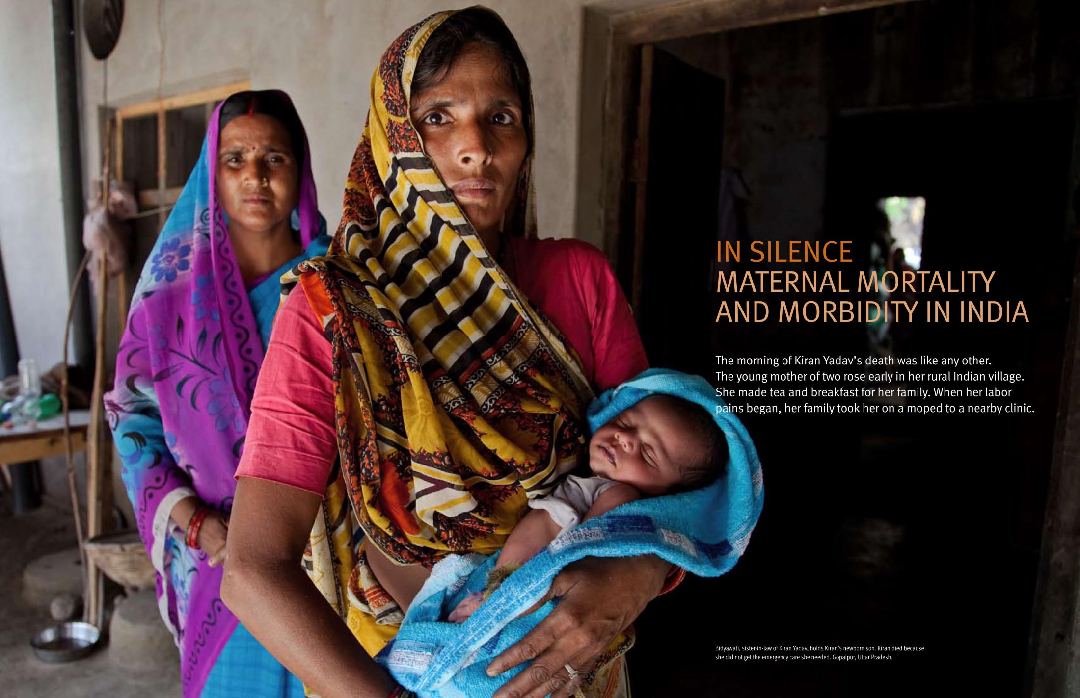 Maternal Mortality, India (2009) Tearsheets - Human Rights Watch Brochure "In Silence".
