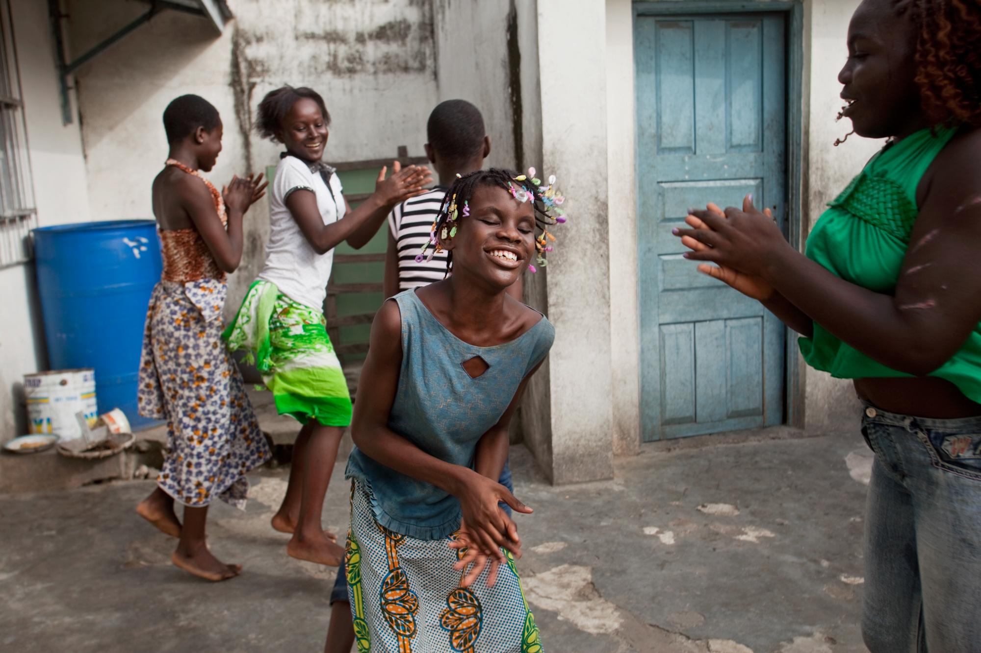 Blind School, Cote d'Ivoire (2010) - Roxane, a student from the INIPA school for the blind...