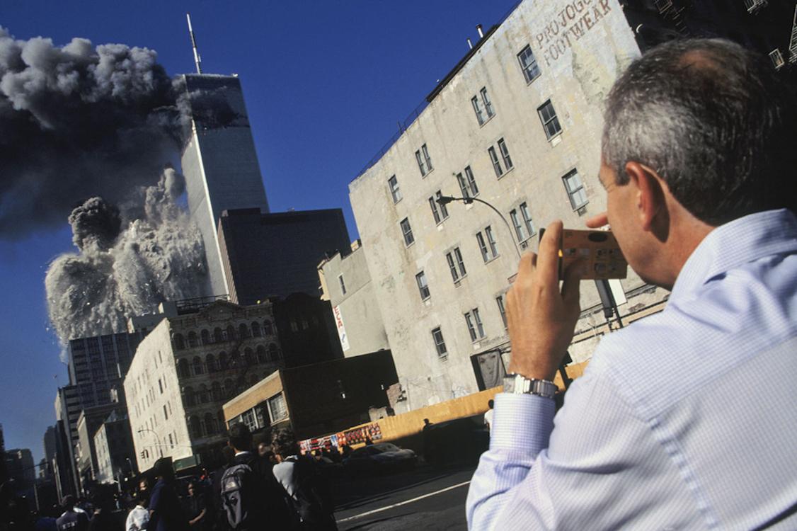 An amateur photographer on Church Street captures the collapse of Tower 2, the South Tower, of...