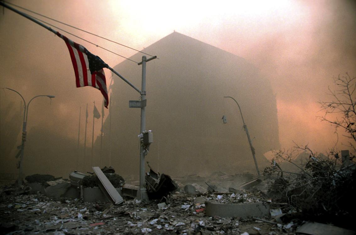 Wreckage of the World Trade Center. New York City. September 11, 2001.