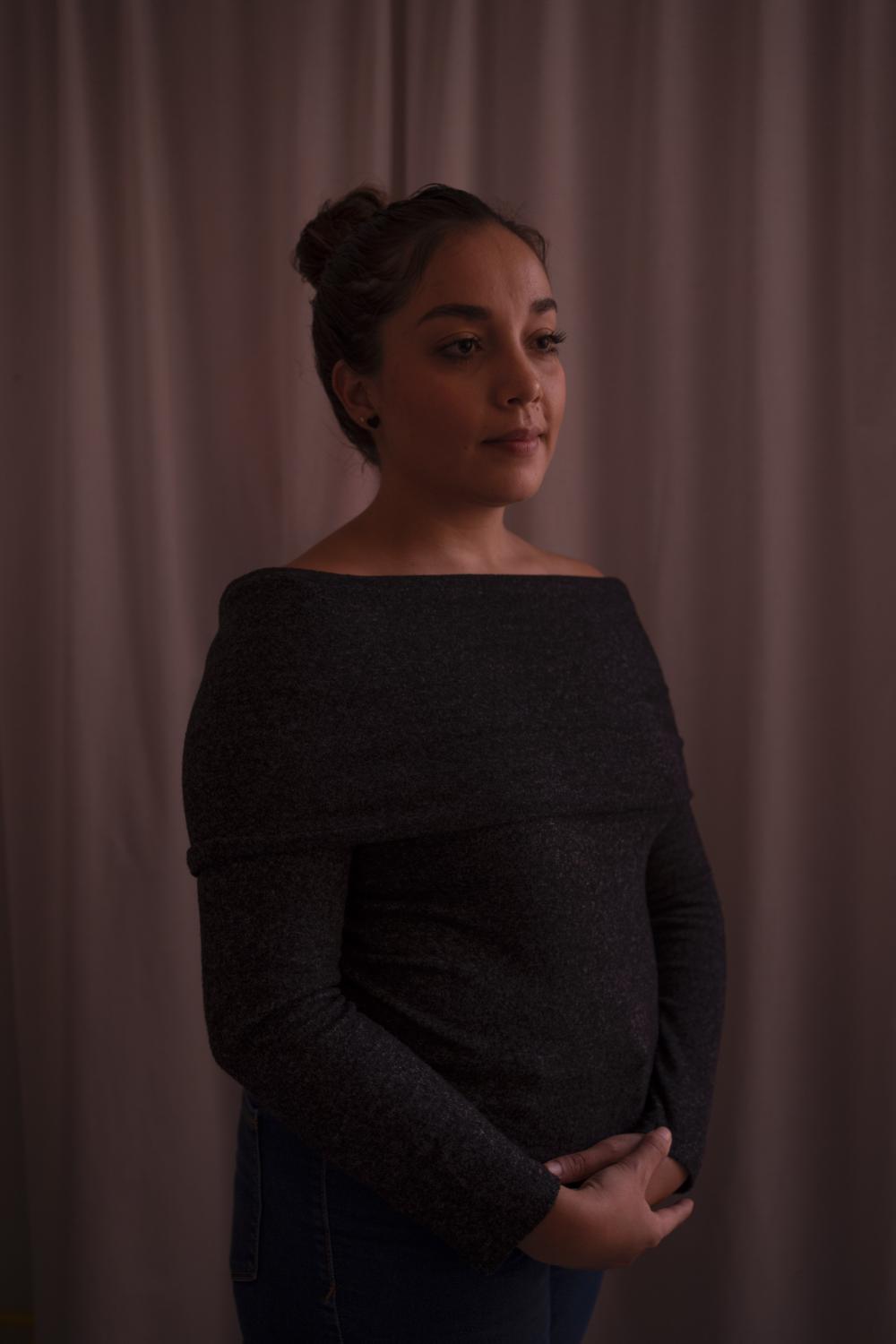 Mujeres ante la pandemia: Mónica - Retrato de Mónica Quijano de 31 años,...