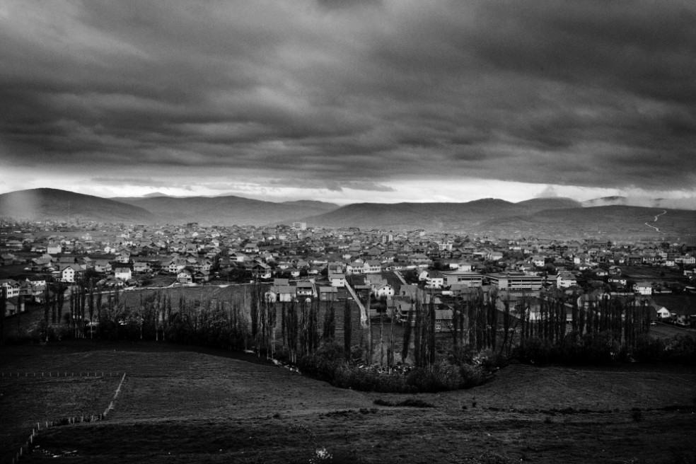 - A view of the divided city of Mitrovica,Kosovo