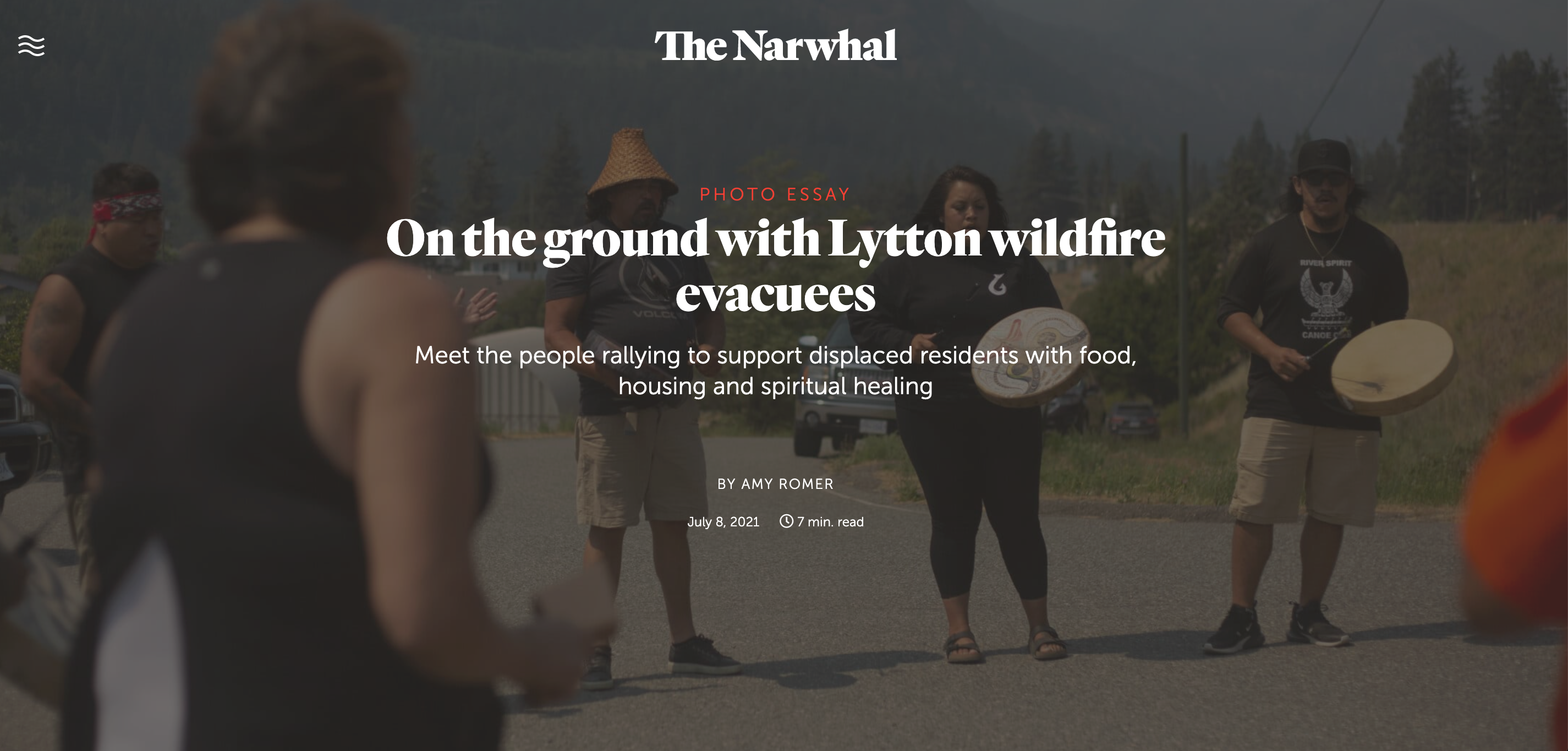 Thumbnail of The Narwhal: On the ground with Lytton wildfire evacuees