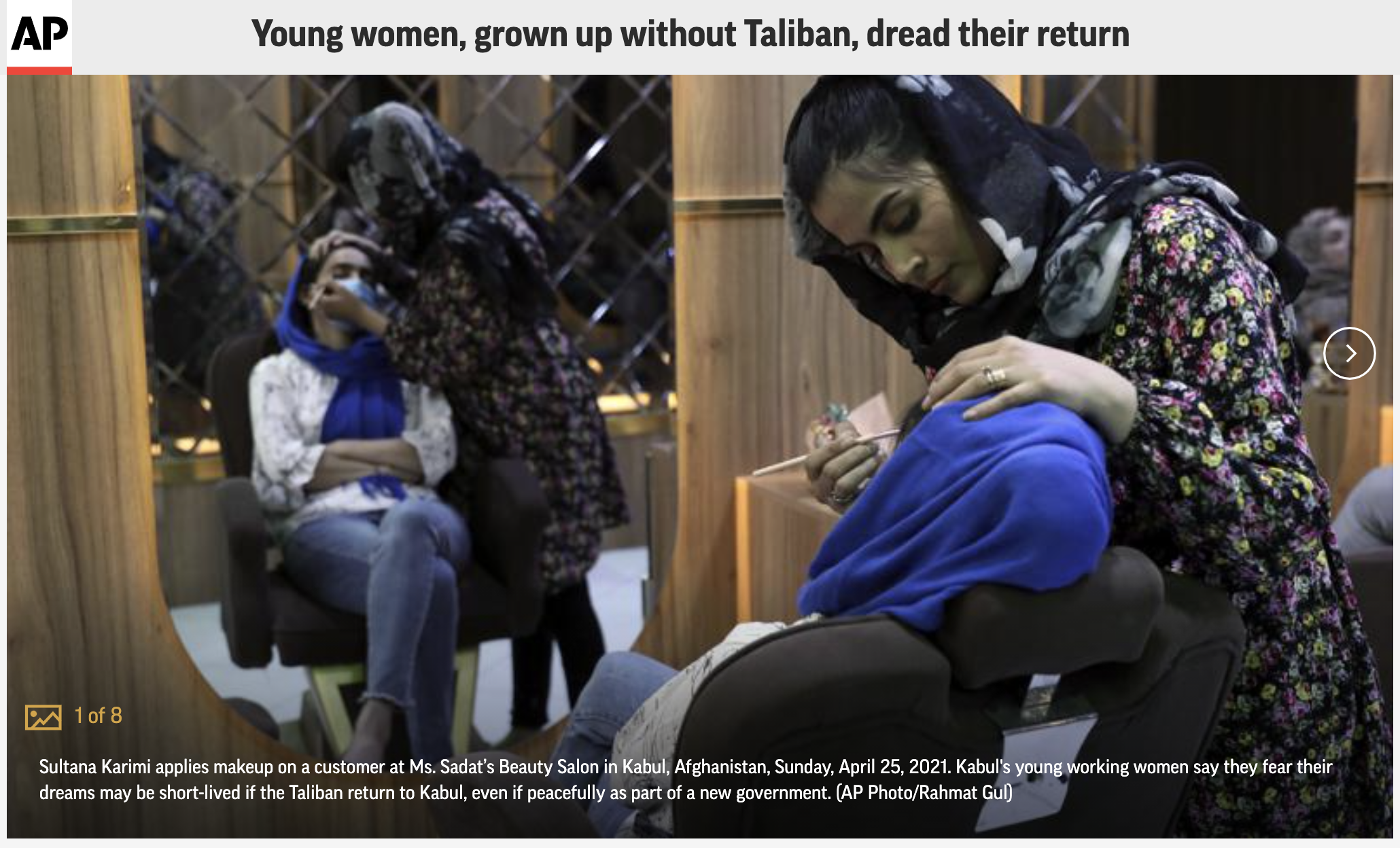 AP: Young women, grown up without Taliban, dread their return