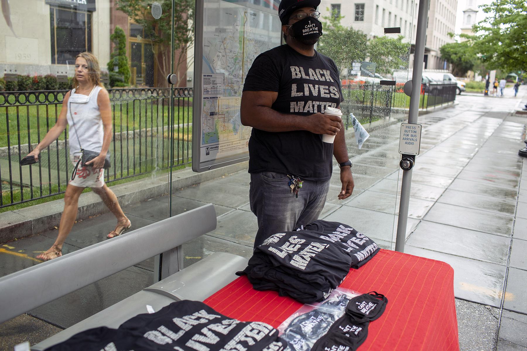 Protests, Pestilence & Politics - Tay Paige has been out selling t-shirts and face masks...
