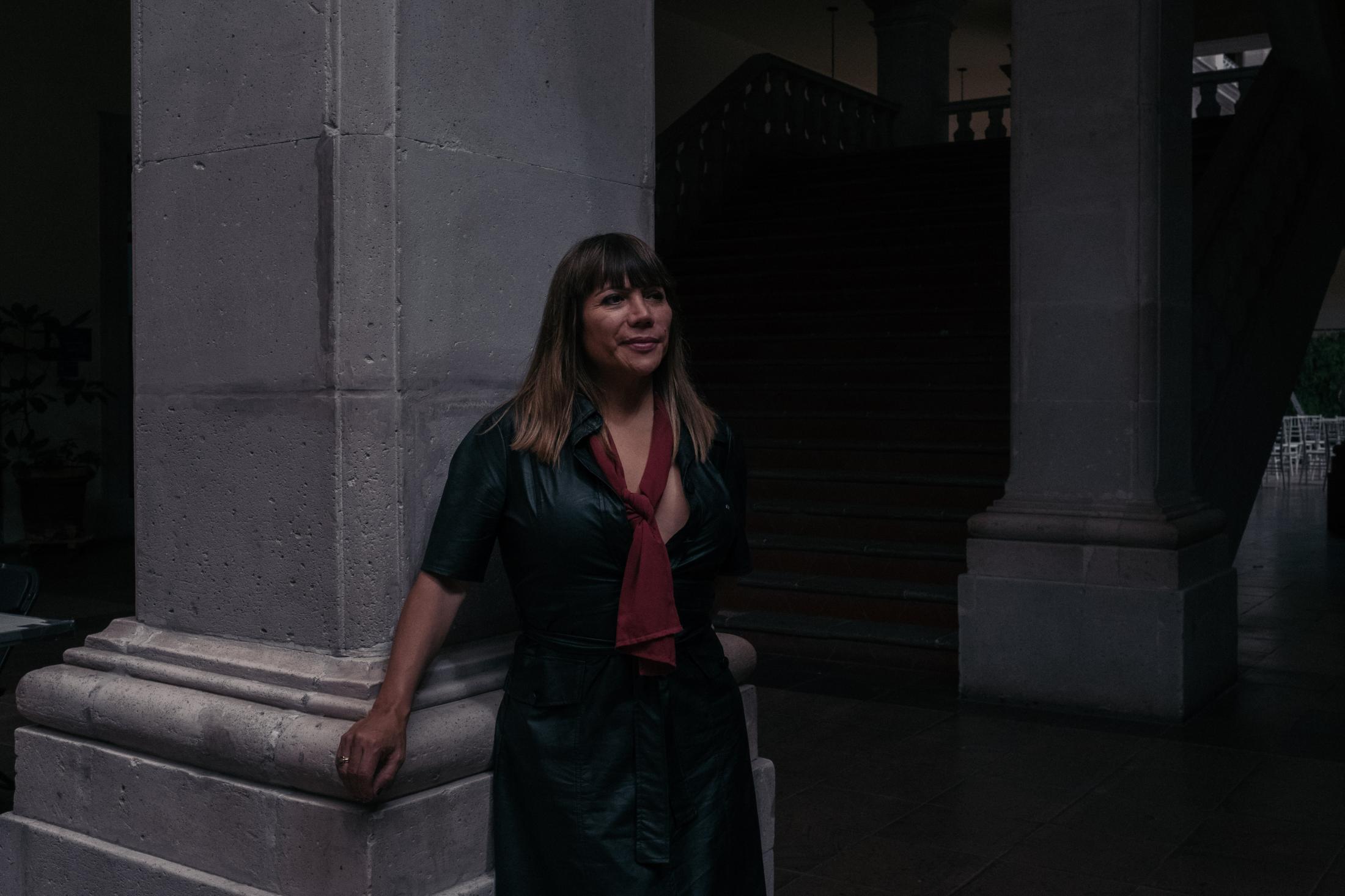  Salma Luevano, Mexican transgender deputy member of the Morena political party.&nbsp; Shot on assignment for KOMITID . Aguascalientes, August 2021. 