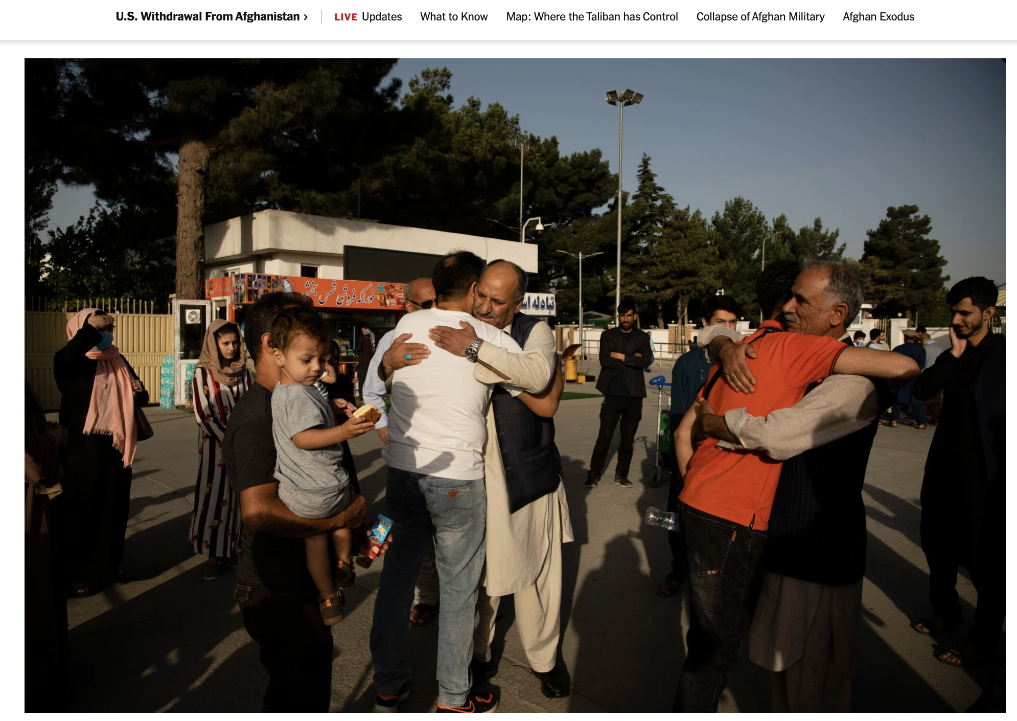 Thumbnail of The New York Times: Kabul's Sudden Fall to Taliban Ends U.S. Era in Afghanistan