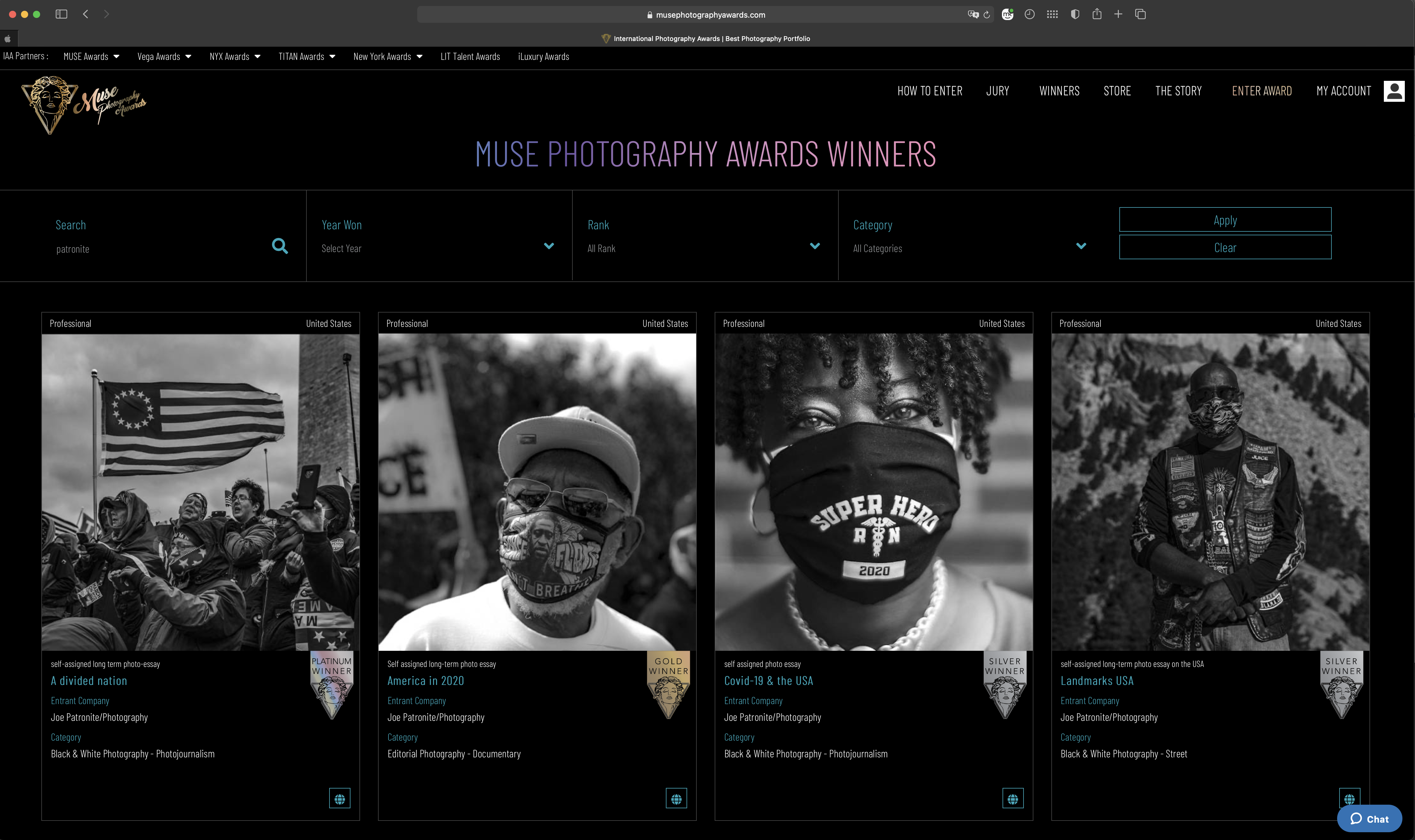 Thumbnail of Winning Entries, MUSE Photography Awards 2021