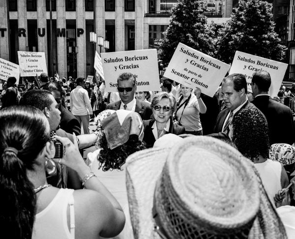 Clinton in front of Trump 020609208 | Buy this image