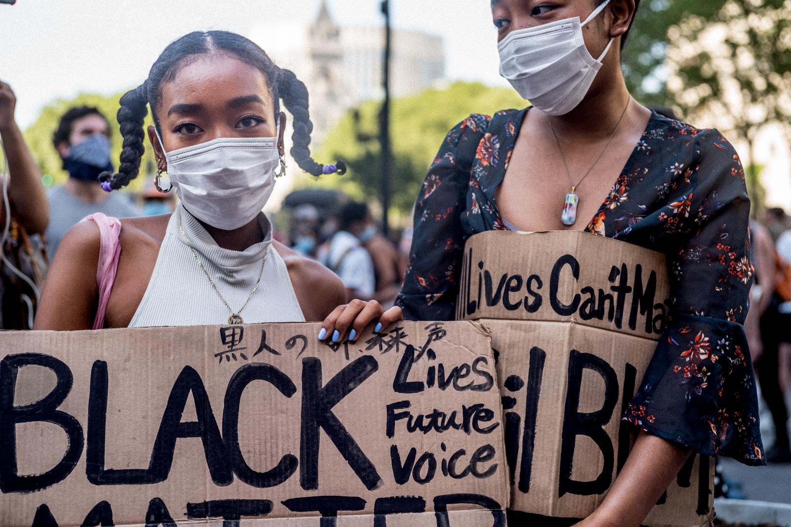 Image from Black Lives Matter -  June 9, 2020  Cadman Plaza, Brooklyn NYC 
