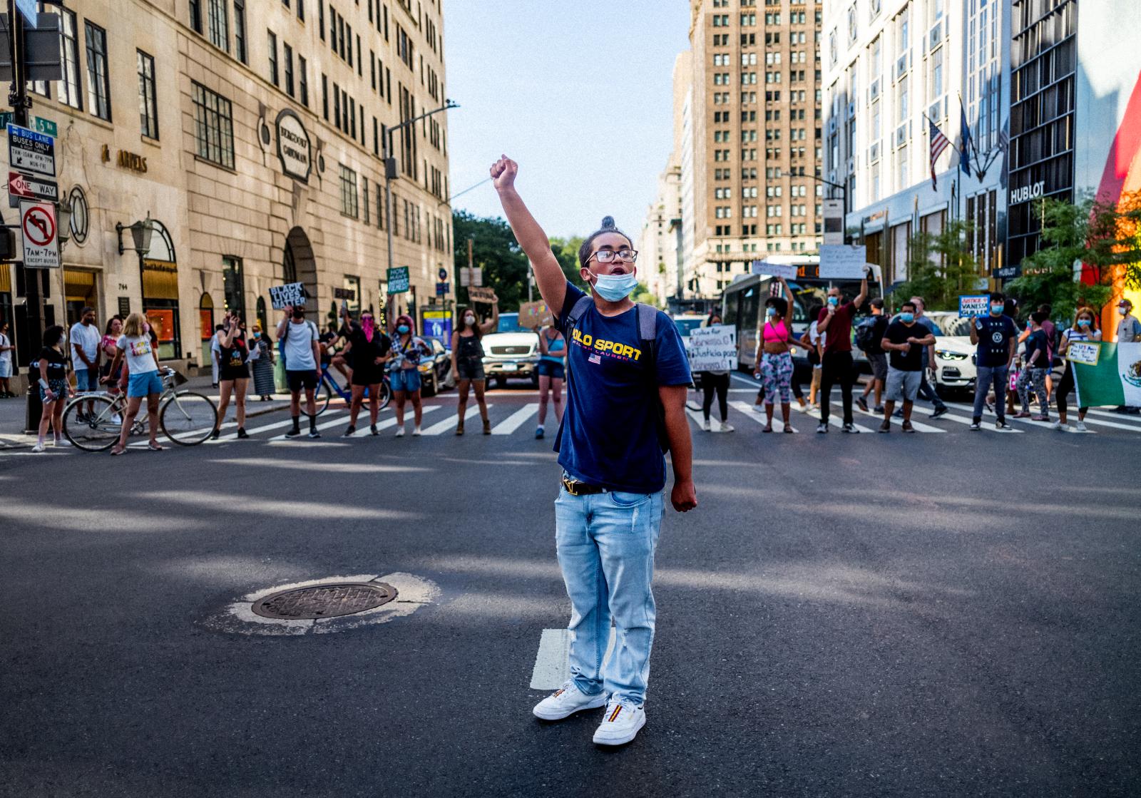 Image from Black Lives Matter -  Blocking Traffic in protest  July 5, 2020  5th...