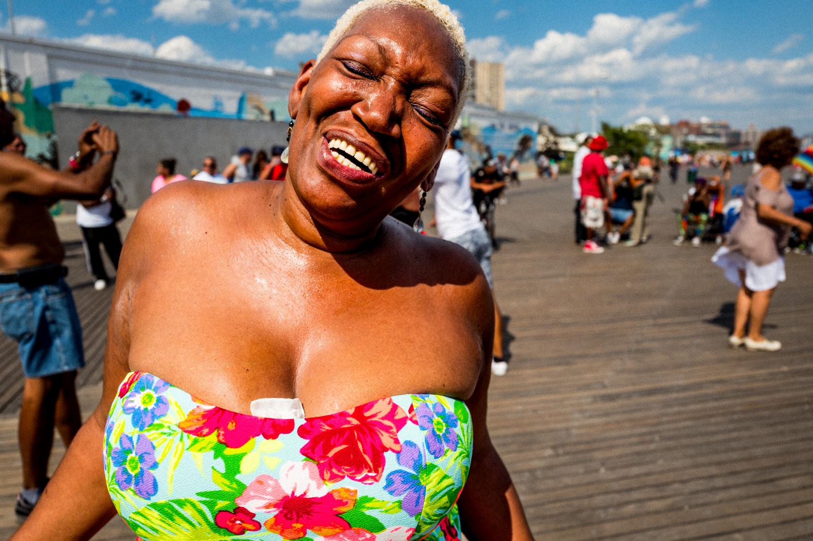 Image from Street Photography/Color Works -  Justine  Riegelmann Boardwalk, Brooklyn NYC  July 2016 
