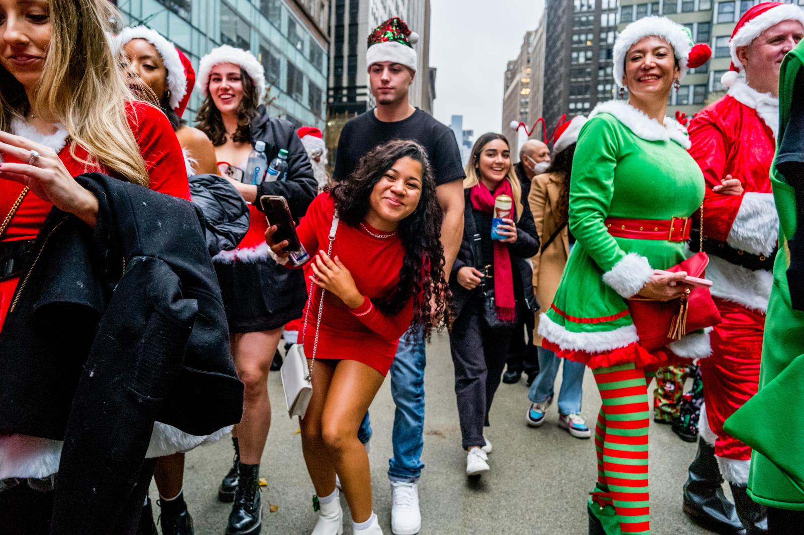 Image from Pandemic Effects -  After one-year hiatus, SantaCon NYC is back...