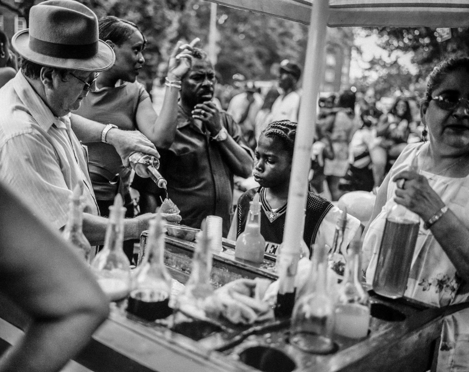 Image from Street Photography/BW Works -  Shaved Ice Vendor  Old Timer's Day, August 3, 2003...