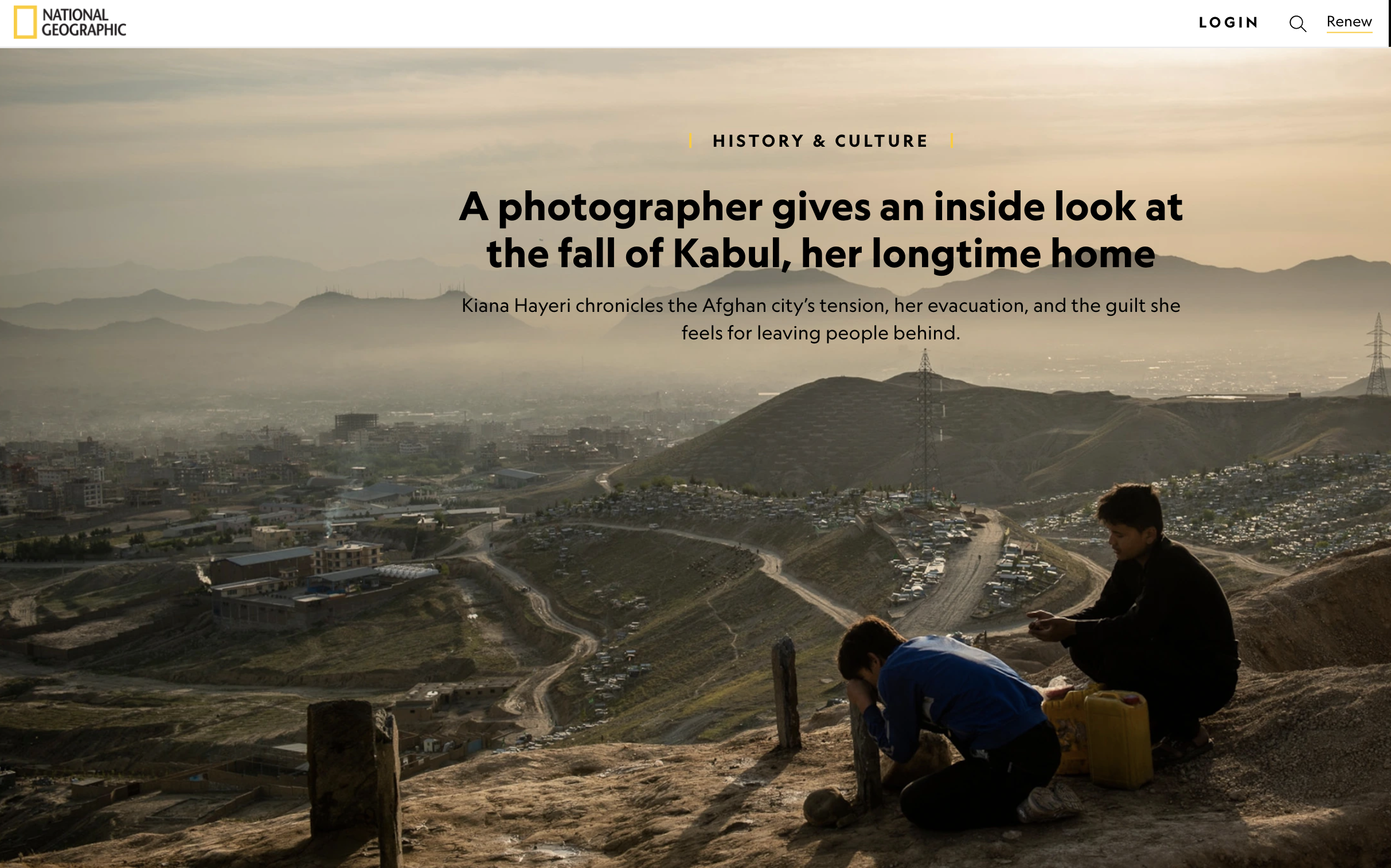 Thumbnail of on National Geographic: A photographer gives an inside look at the fall of Kabul, her longtime home