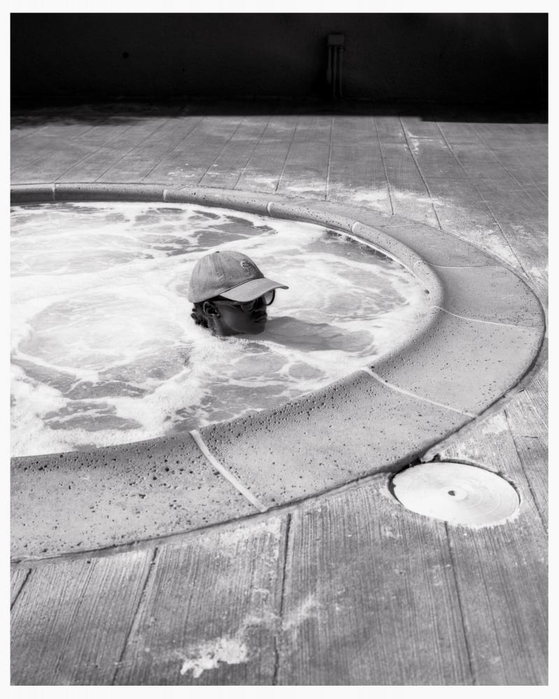 Black & White  - Zen in the Jacuzzi, West Hollywood, CA, 2021