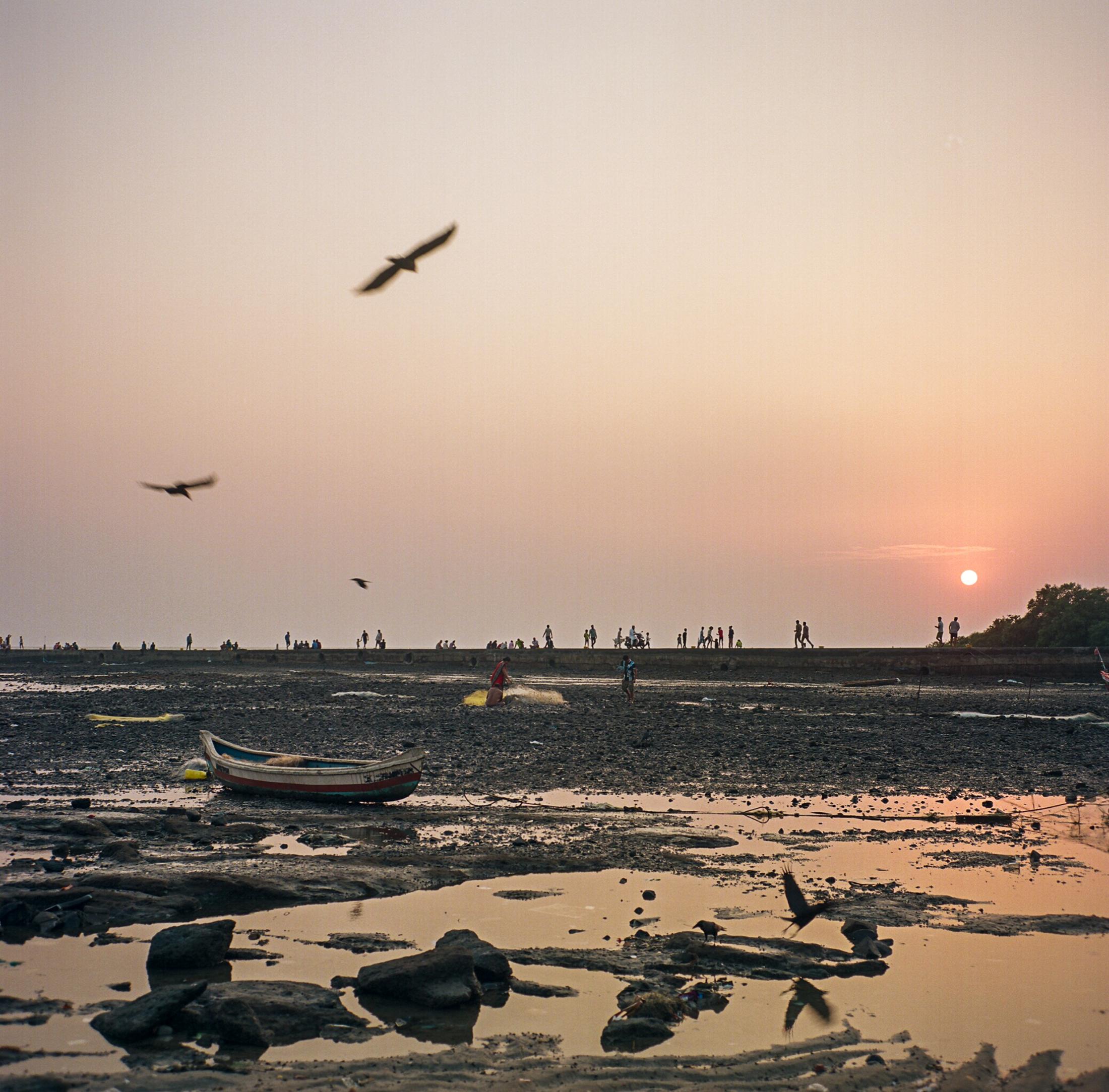 Single images - A view of the Arabian Sea in Mumbai, Maharashtra. India...