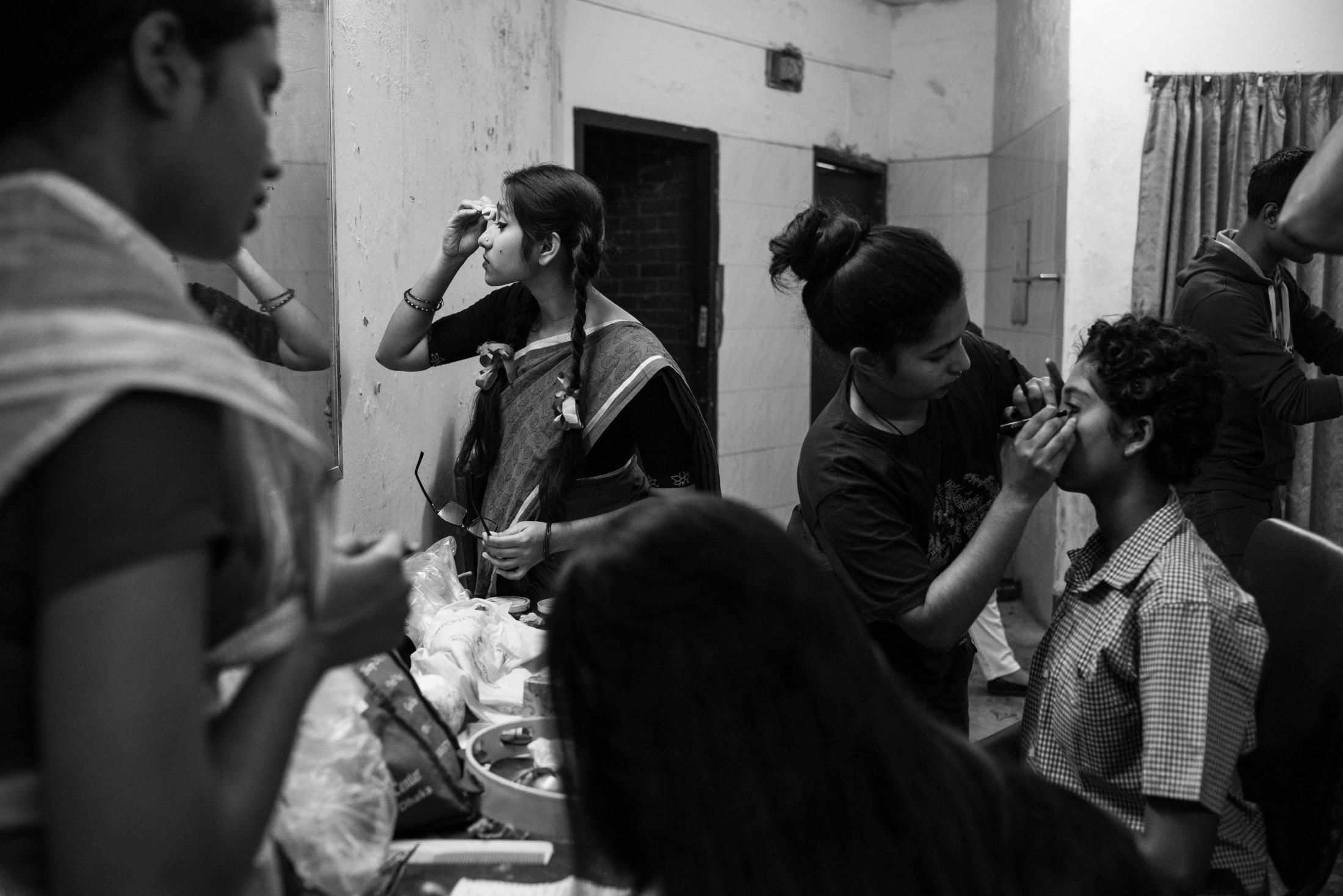The Unseen Stage - Performers are busy in taking makeup before the drama.