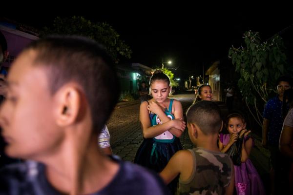 WELCOME TO INTIPUCA CITY - A group of children during a parade of queens of Intipuc&aacute;-USA - March 6, 2019.