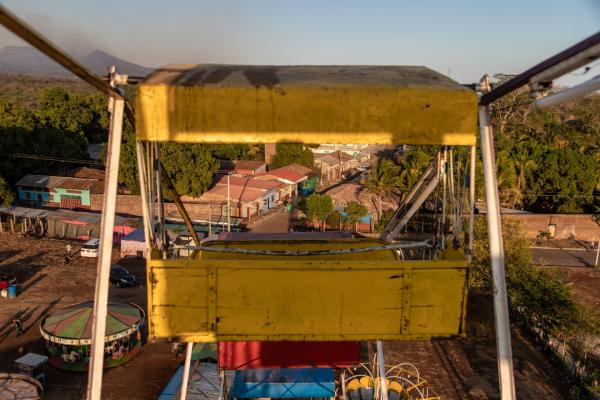 WELCOME TO INTIPUCA CITY - View of traditional Intipuca&#39;s house from a big wheel, installed during the Intipuca...