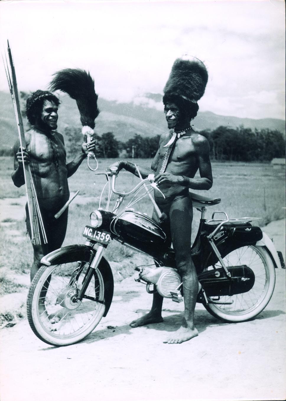 Photograph by Nico Verheyen, one of the early Catholic missionaries in the Baliem Valley, of his...