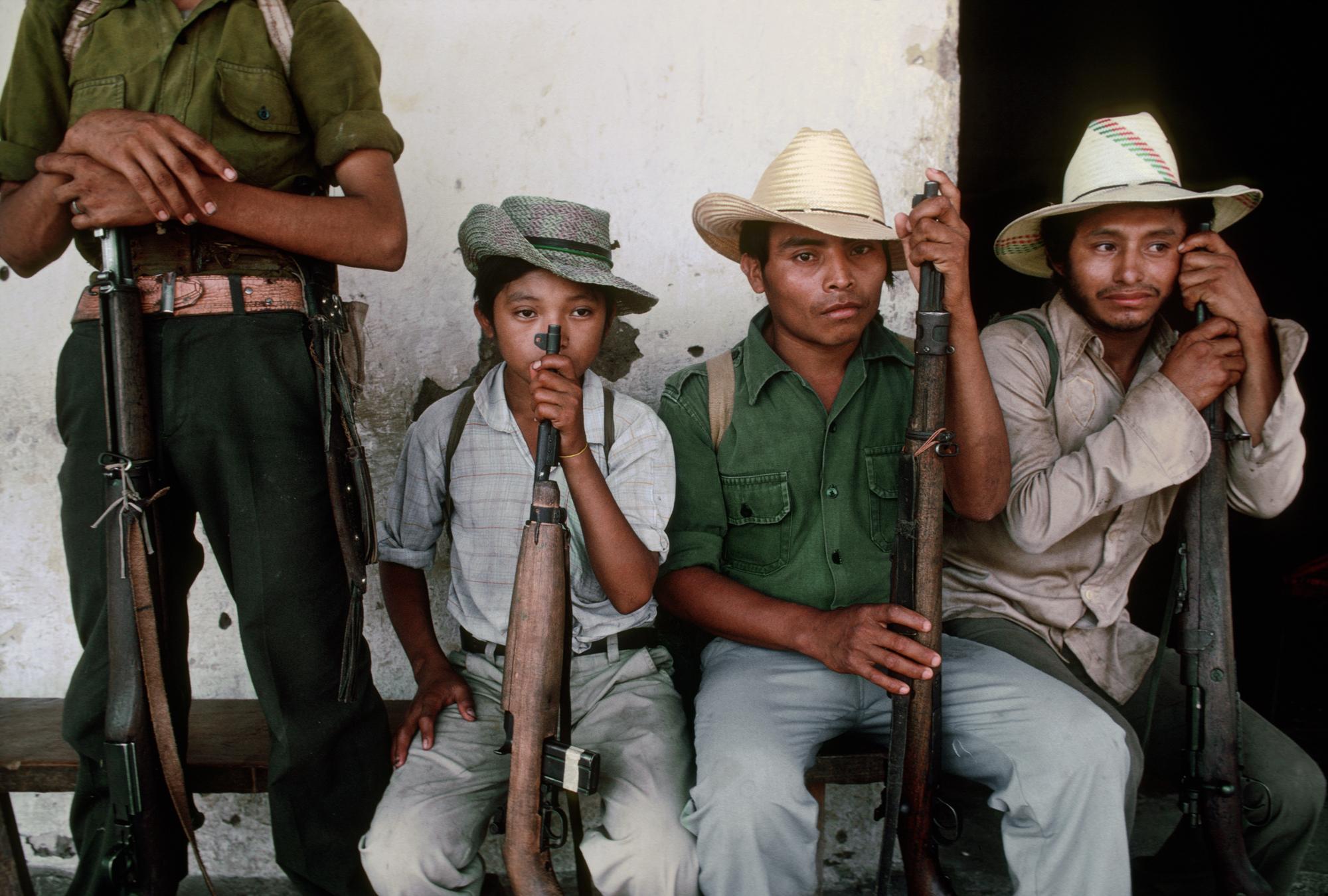 El Salvador Morazan - Peasant supporters of FMLN. 1983