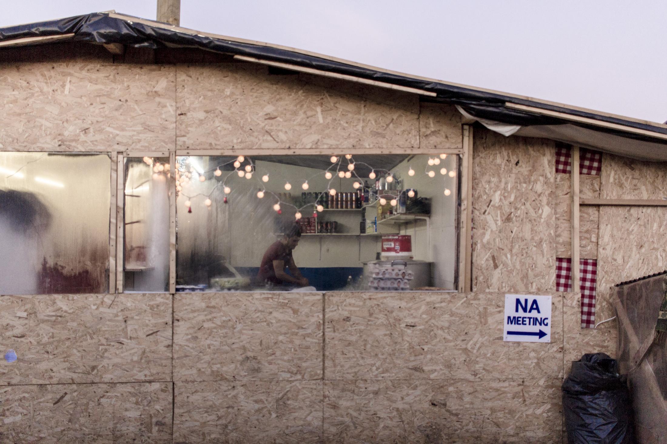 Latent urbanities - An agfhan restaurant in the south part of the New Jungle, Calais&#39;refugees camp. New...
