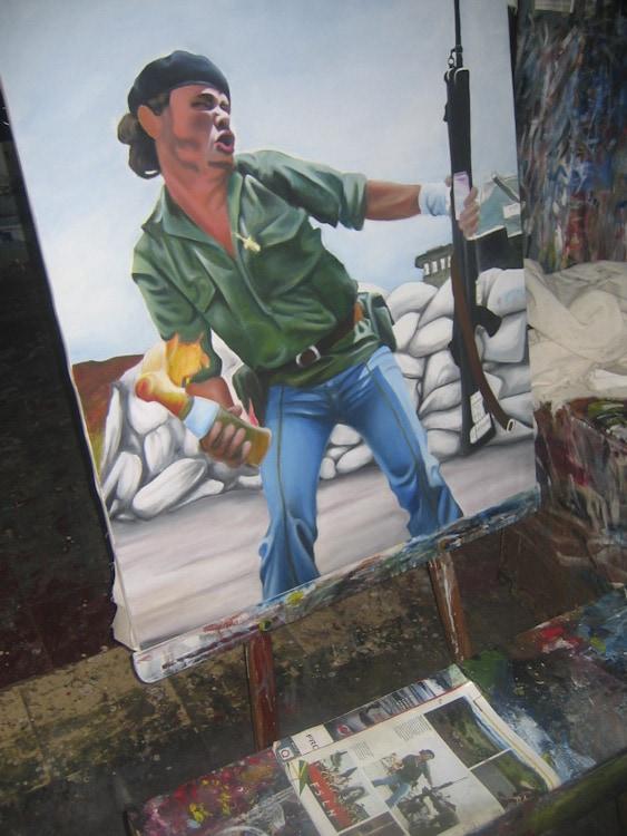 Nicaragua Molotov - Painting of Pablo 'Bareta' Arauz, date unknown
