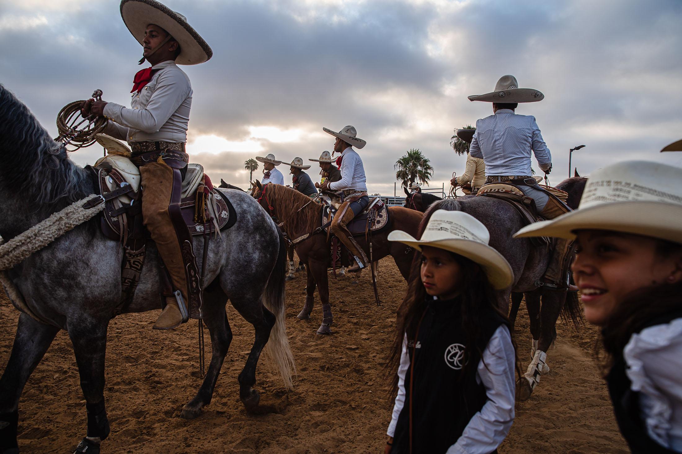 San Diego’s Charros Preserve Mexico’s Cowboy Past - Men wearing traditional charro attire attend the the...