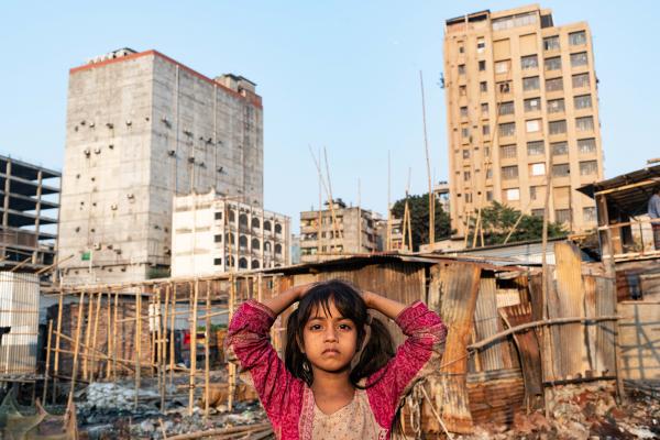 One week ago here was her home but now it's just an open place with garbage and ashes. A fire has broken out Chalantika slum in Dhaka on January 24, 2020. Hundreds of residents are destroyed because of this incident.