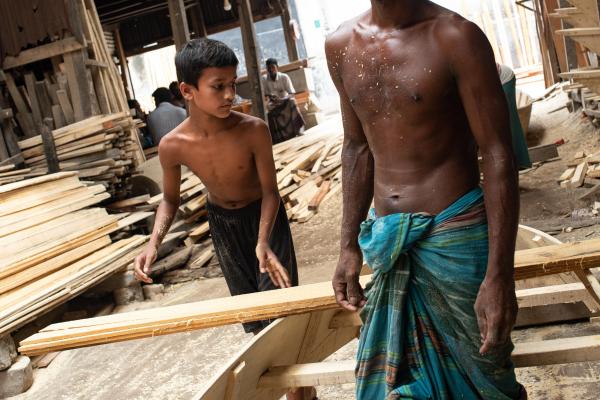 Nabil (11), a student of class six, works with his father in a brickfield in Dhaka, Bangladesh. Closure of schools and a decrease of family income due to Covid-19 impact expose him to the risk of child labor.