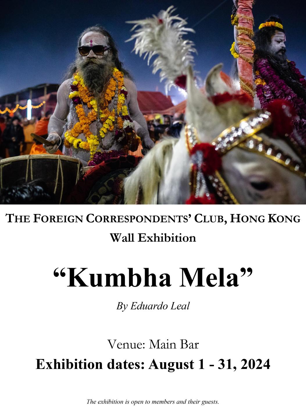 Kumbha Mela at The Foreign Correspondent's Club Hong Kong