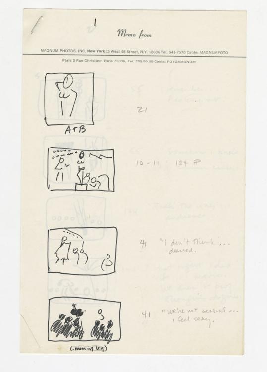 Carnival Strippers Book - Storyboard, 1975