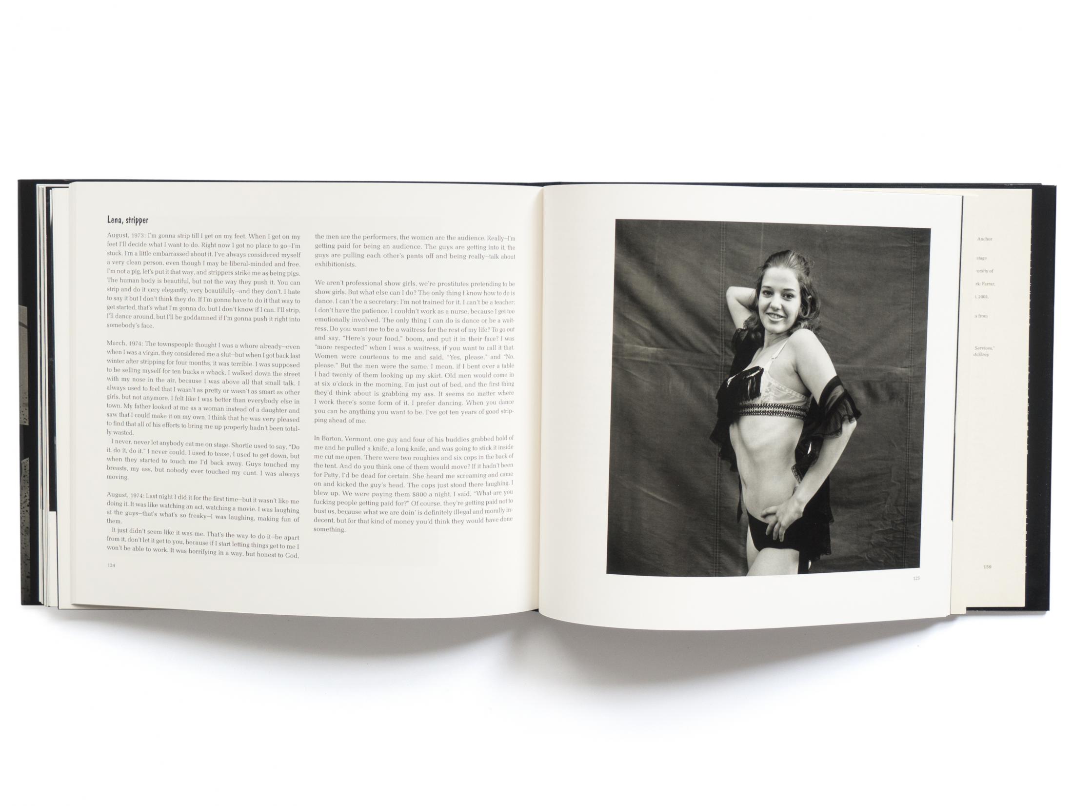 Carnival Strippers Book - Spread, pages 124-125, from Carnival Strippers, 2nd...