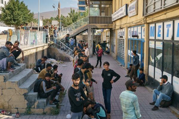 Stuck: The plight of Turkey's Afghan migrants - Undocumented Afghan migrants in an abondened bus station waiting to be transported to other...