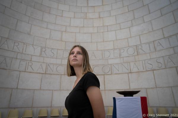 Image from Deceased Airman's Engraved Bracelet Found 70 years on at Concentration Camp - Anna Bennand at The Monument to the Departed at...