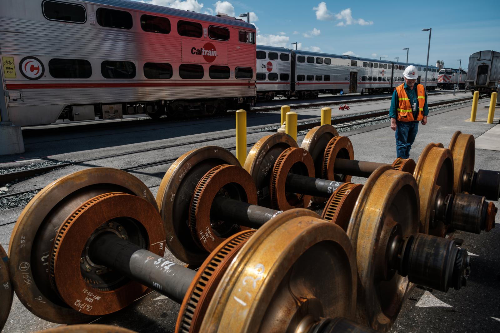 Image from A Day on the Trains - SAN JOSE, CA - MARCH 27: Train wheels can bee seen at the...