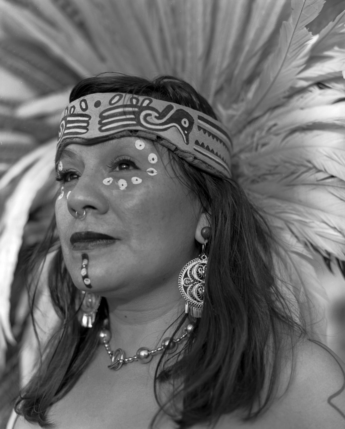 Indigenous Portraits   -  Lidia Diaz of the Aztec Nation. Alcatraz Island Sunrise...