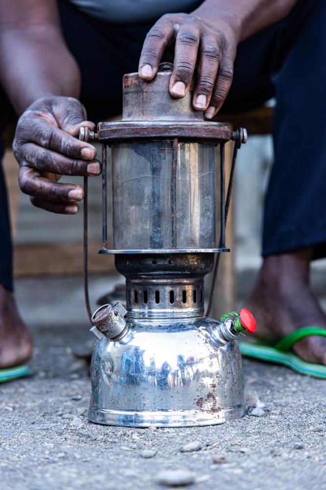  An old type of kerosene lantern which fishermen used to use in the past.  