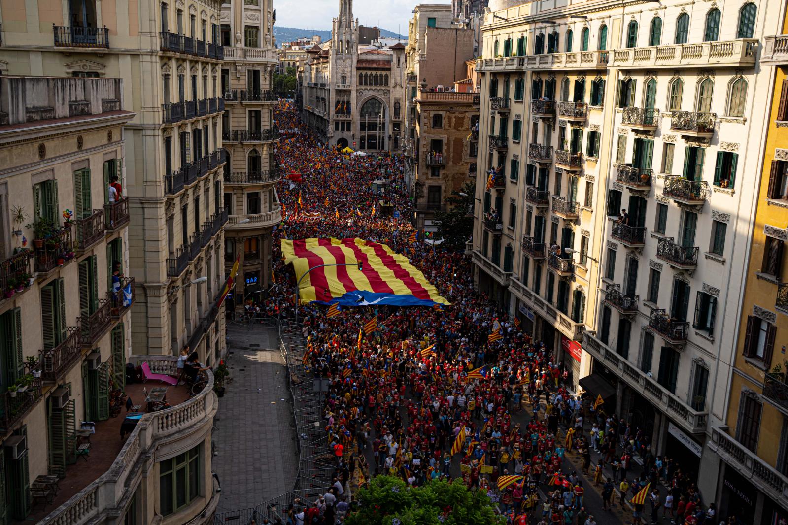 Image from Daily News - Thousands of Catalans rally for independence in Barcelona...