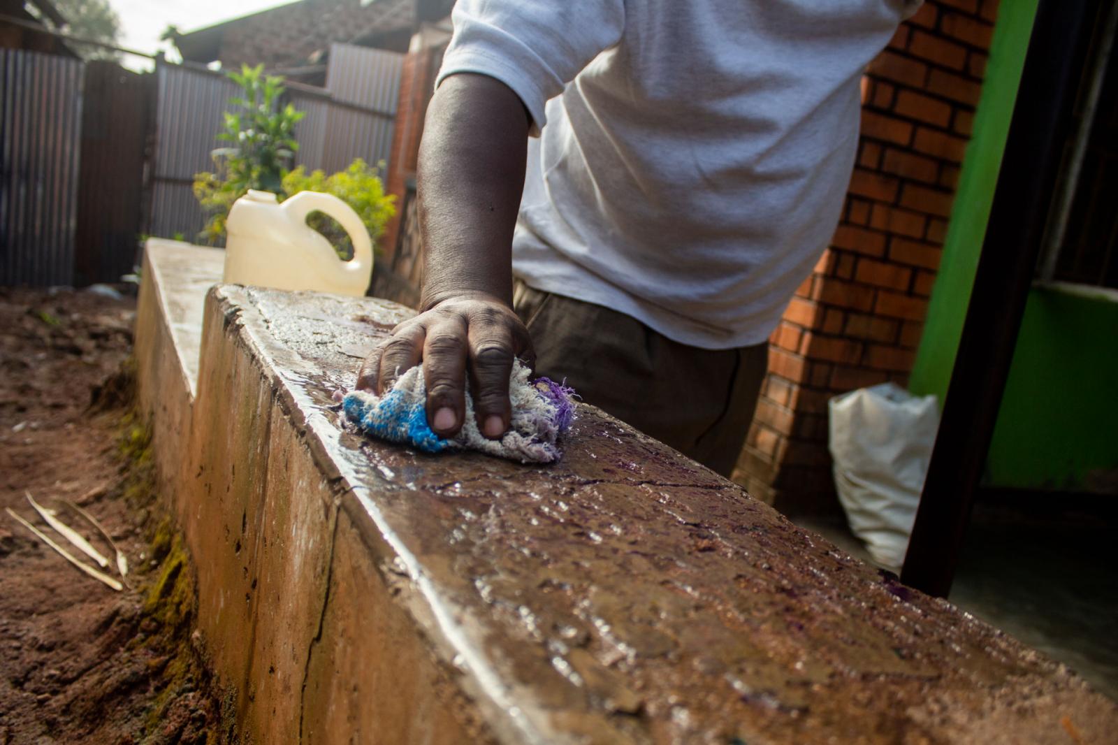  Pascio is fastidious about household hygiene- if he sees anything dirty and unpleasant and has the capacity to clean it, he always does. However he cannot clean everything because of his disability, so he asks his daughter and son to help him keep the place clean. 