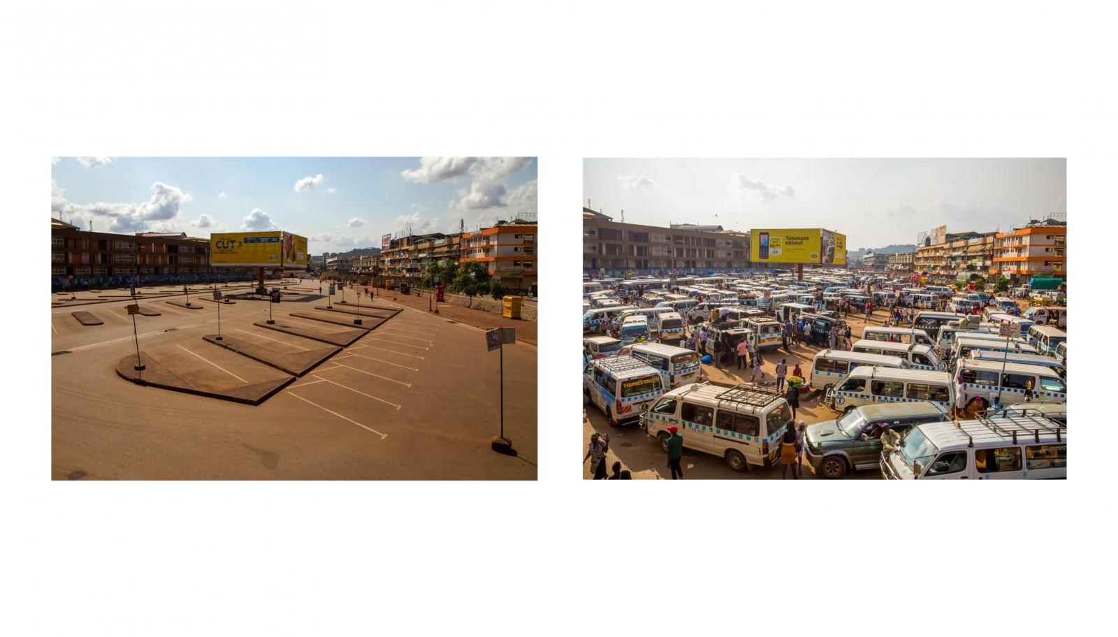 Katumba Badru | Kampala's Nudes Leak -  An aerial view of the new taxi park, usually home to a...
