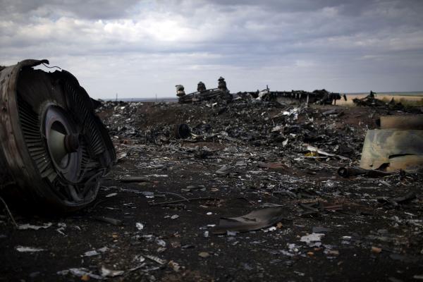 Ukraine Crisis-The East - The remains of Malaysia Airlines Flight 17 (MH17), near...