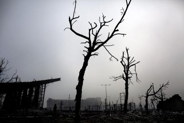 Image from Ukraine Crisis-The East - Remains of the old terminal of Donetsk airport. the...
