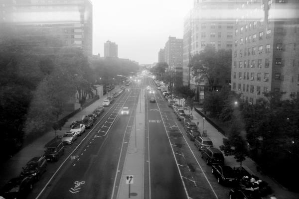 Image from United We Thrive-Divided We Die - An overview of Brownsville from the 3 subway train.while...