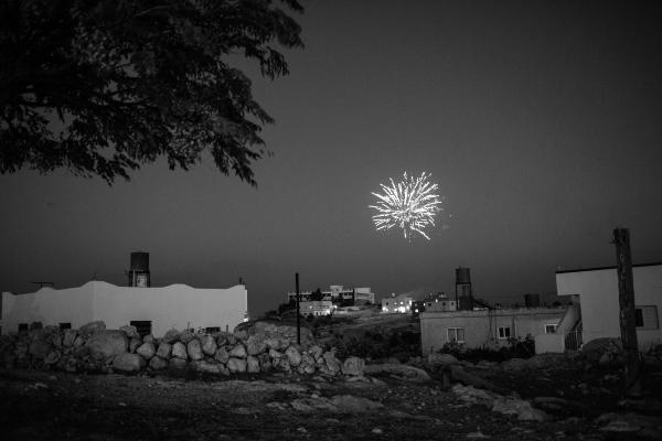 Image from The Land - Fireworks shot into the air, during a wedding...