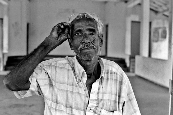 A Tamil man who lost his wife and an eye in attack that happened by unknown assailants, during the conflict. &nbsp;Trincomalle, East Sri Lanka.
