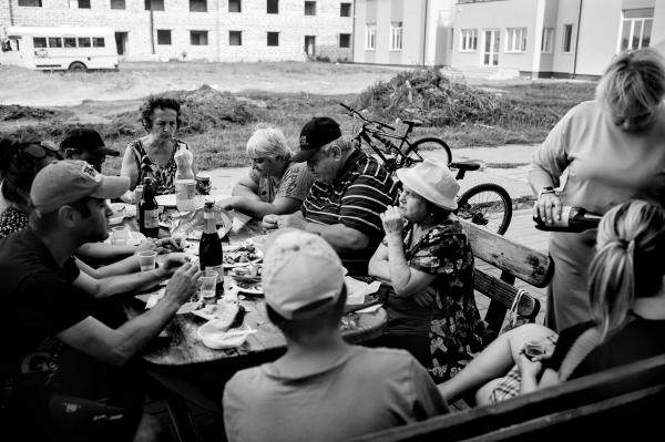 Image from The Village - Jewish IDP's from East Ukraine celebrating the...